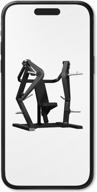 Gym Scan app scanning a chest press machine